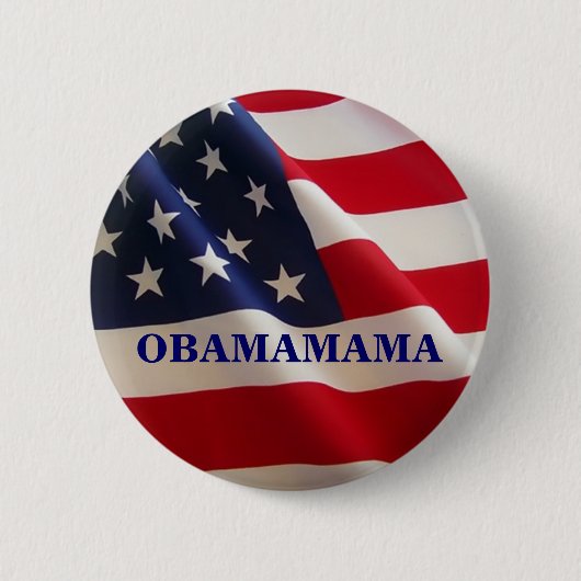 OBAMAMAMA RONDE BUTTON 5,7 CM (Voorkant)