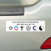Obamamanie, niets nieuws bumpersticker (Op auto)