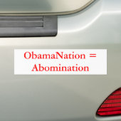 ObamaNation = Abominatie Bumpersticker (Op auto)
