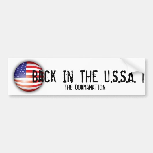 ObamaNation - Terug in de VS. Bumpersticker (Voorkant)