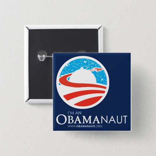 Obamanaut Square Button (Voorkant /achterkant)