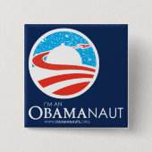 Obamanaut Square Button (Voorkant)