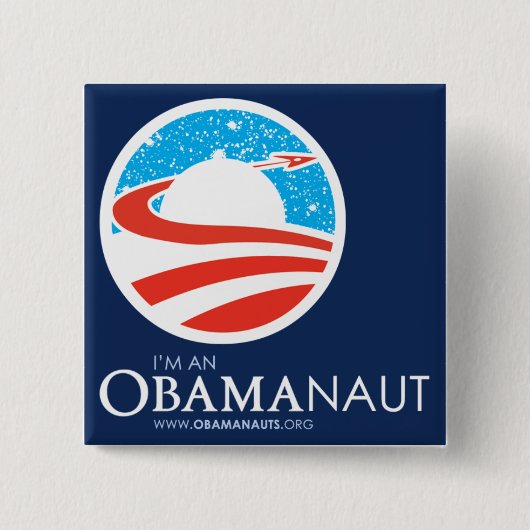 Obamanaut Square Button (Voorkant)