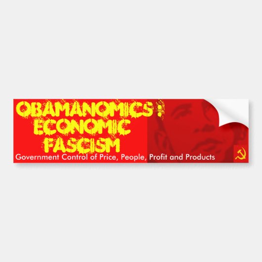 Obamanomica: Economisch fascisme Bumpersticker (Voorkant)