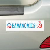 OBAMANOMICA=SOCIALISME BUMPERSTICKER (Op auto)