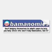 Obamanomics Bumpersticker (Voorkant)