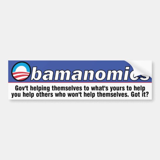 Obamanomics Bumpersticker (Voorkant)
