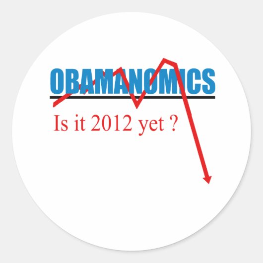 Obamanomics - is het 2012 nog niet ronde sticker (Voorkant)