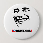 OBAMANOS RONDE BUTTON 4,0 CM (Voorkant)