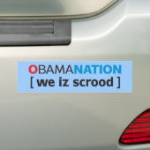 OBAMANTIE - we zijn bang Bumpersticker (Op auto)