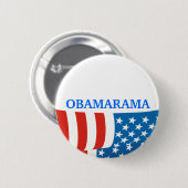 Obamarama vlag ronde button 5,7 cm (Voorkant /achterkant)