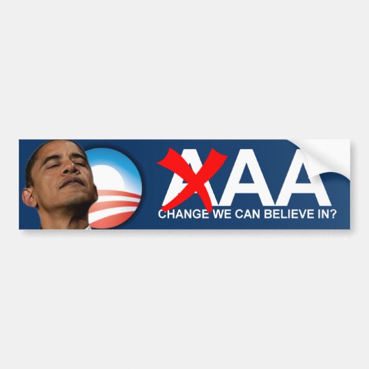 Obama's AA-rating Bumpersticker (Voorkant)