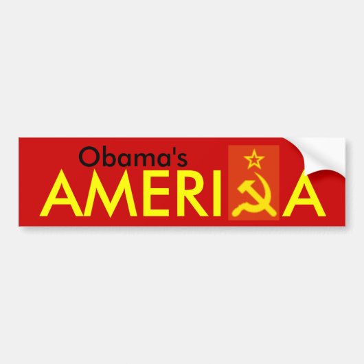 Obama's AmeriKa Bumpersticker (Voorkant)