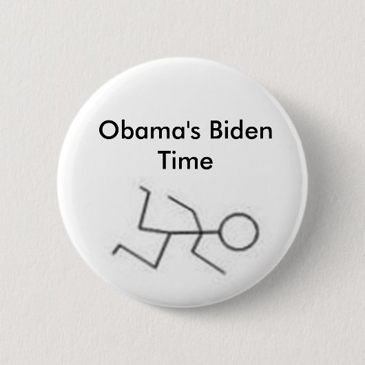 Obama's Biden Time Ronde Button 5,7 Cm (Voorkant)