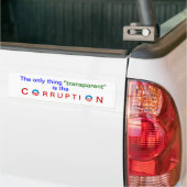 Obama's corrupte transparantie bumpersticker (Op Truck)