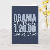 Obama's droom komt tot Wenskaart Kaart (Gele Bloem)