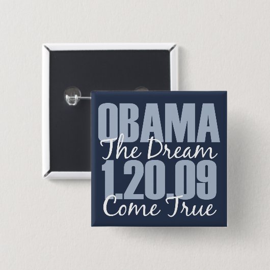 Obama's droom komt uit als Button (Voorkant /achterkant)