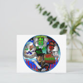 Obama's geesten van Kerstmis Feestdagenkaart (Staand voorkant)