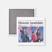 Obama's historische aardverschuivingsmagneet magneet (Voorkant / Achterkant)