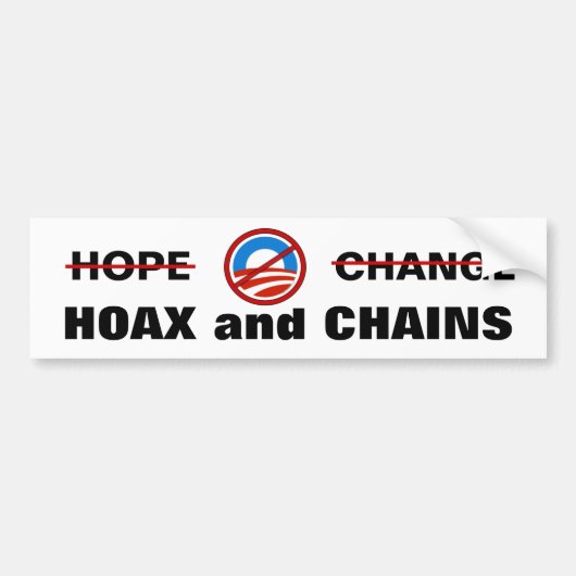 Obama's Hoax en Chains Bumpersticker (Voorkant)