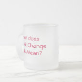 Obama's hoop en verandering begrijpen matglas koffiemok (Voorkant links)