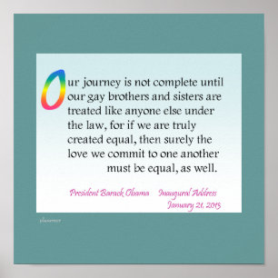 Obama's inaugurale adres - LGBT Poster