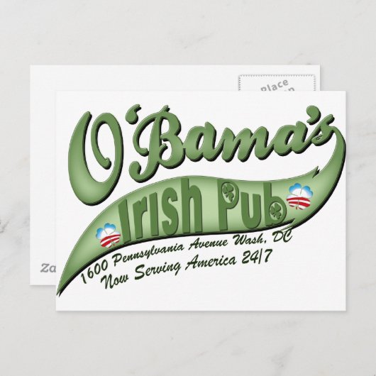 O'bama's Irish Pub Briefkaart (Voorkant / Achterkant)