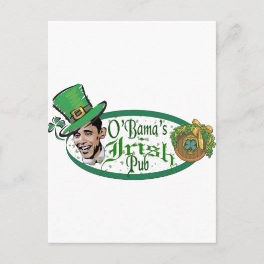 Obama's Irish Pub Briefkaart (Voorkant)