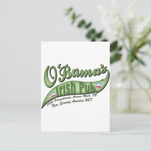 O'bama's Irish Pub Briefkaart (Staand voorkant)