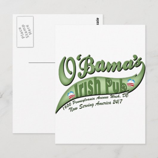 O'bama's Irish Pub Briefkaart (Voorkant / Achterkant)