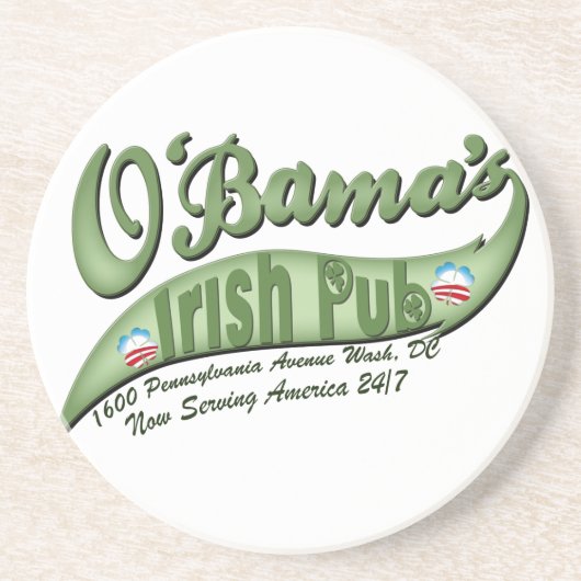O'bama's Irish Pub Zandsteen Onderzetter (Voorkant)