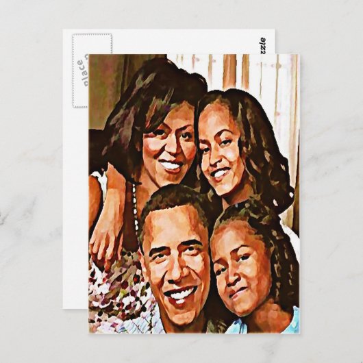 Obama's Love_ Briefkaart (Voorkant / Achterkant)