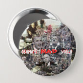 Obama's MAD wereld Ronde Button 4,0 Cm (Voorkant /achterkant)
