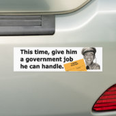 Obama's nieuwe baan bumpersticker (Op auto)
