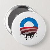Obama's olieramp ronde button 4,0 cm (Voorkant /achterkant)