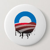 Obama's olieramp ronde button 4,0 cm (Voorkant)