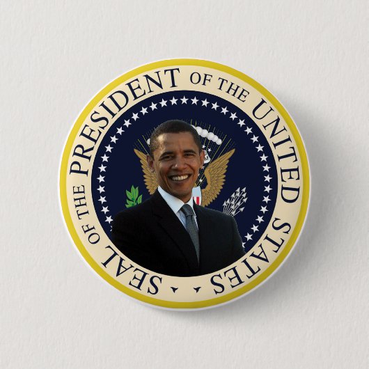 Obama's presidentiële zegel ronde button 5,7 cm (Voorkant)