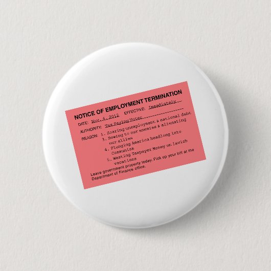 Obama's roze slip ronde button 5,7 cm (Voorkant)