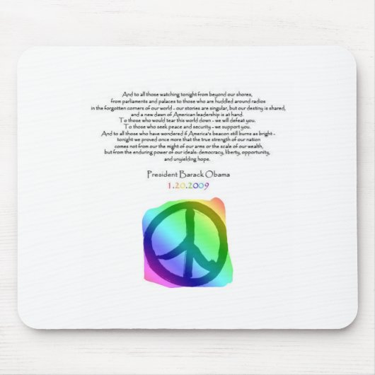 Obamas Speech Mousepad Muismat (Voorkant)