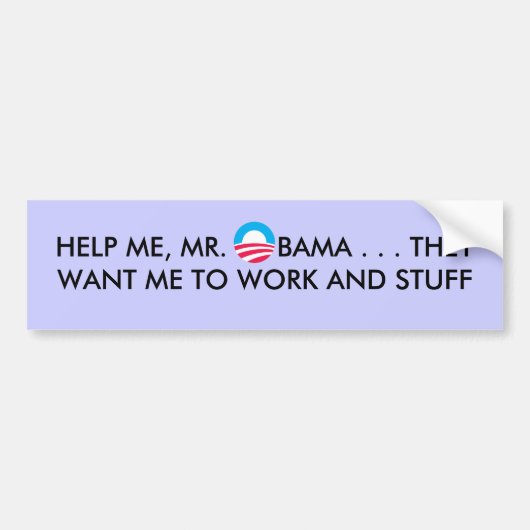 obamasymbol, HELP ME, MR. BAMA. . . DAN... Bumpersticker (Voorkant)