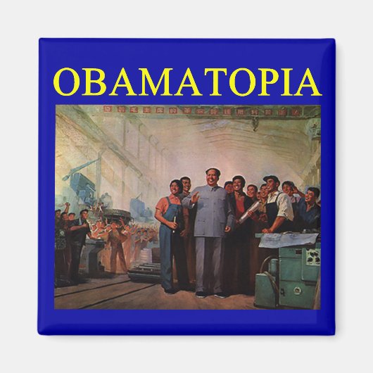 OBAMATOPIA anti obama ontwerp Magneet (Voorkant)