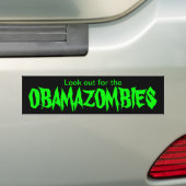 OBAMAZOMBIE BUMPERSTICKER (Op auto)