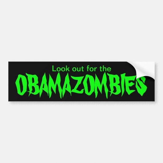 OBAMAZOMBIE BUMPERSTICKER (Voorkant)