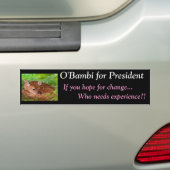 O'Bambi: Niet gekwalificeerd voor President Bumpersticker (Op auto)