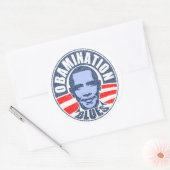 Obamination Blues Ronde Sticker (Envelop)