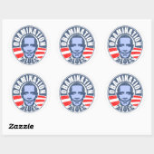 Obamination Blues Ronde Sticker (Vel)