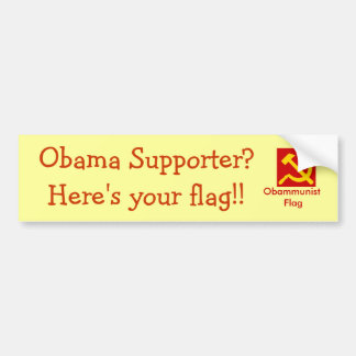 Obammunistische vlag bumpersticker