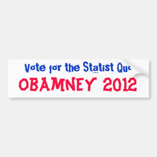 Obamney 2012 bumpersticker (Voorkant)