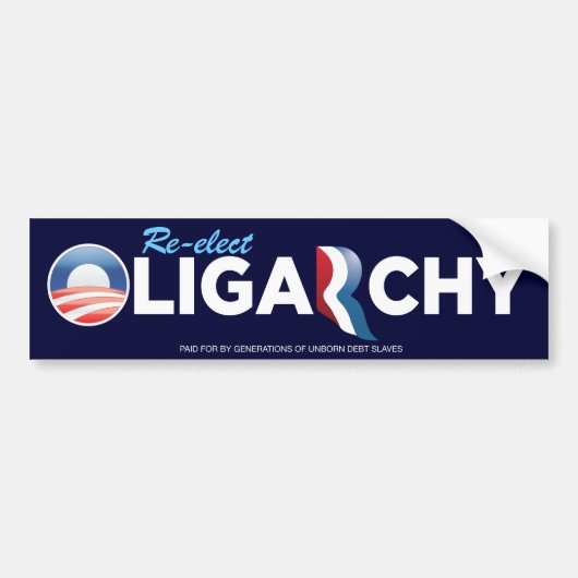 Obamny Oligarchy Bumpersticker (Voorkant)