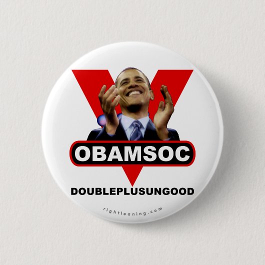 OBAMSOC RONDE BUTTON 5,7 CM (Voorkant)